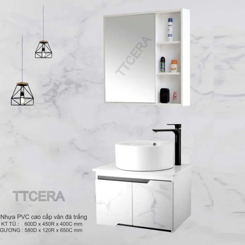 Bộ Tủ Lavabo Nhựa PVC Chống Nước TCERA TLVB32