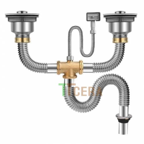 Bộ Xả Bồn Rửa Chén Đôi INOX 110MM TTCERA XCR03