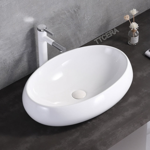 Chậu Lavabo Đặt Bàn Hình Elip TTCERA LB26