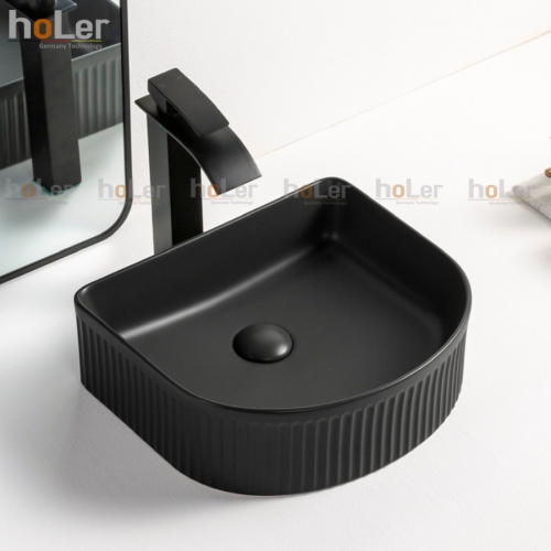 Chậu Lavabo Đặt Bàn Màu Đen Holer HL-LB407