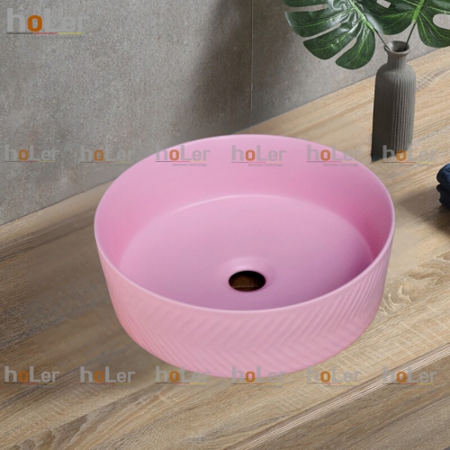 Chậu Lavabo Đặt Bàn Màu Hồng Holer HL-LB419