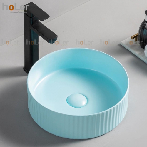 Chậu Lavabo Đặt Bàn Màu Xanh Holer HL-LB409