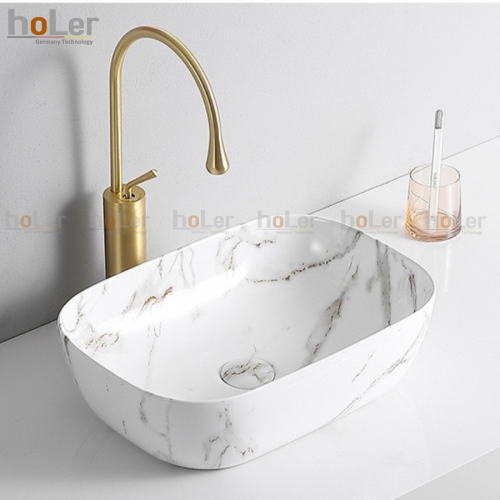 Chậu Lavabo Đặt Bàn Vân Đá Holer HL-LB403