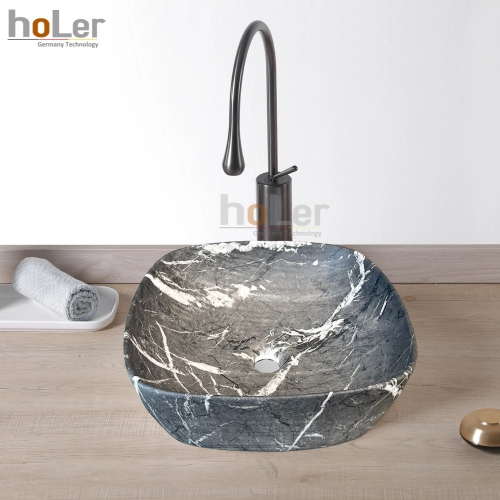 Chậu Lavabo Đặt Bàn Vân Đá Holer HL-LB404