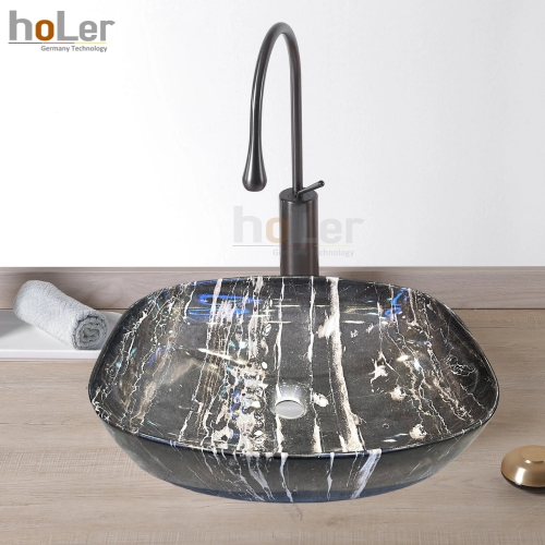 Chậu Lavabo Đặt Bàn Vân Đá Holer HL-LB416