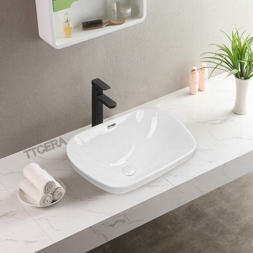 Chậu Lavabo Sứ Dương Vành Ovan TTCERA LB42