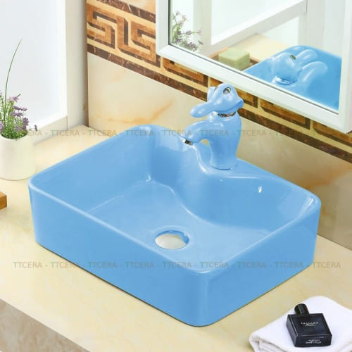 Chậu Lavabo Trẻ Em Màu Xanh Dương TTCERA LBTE-005XD