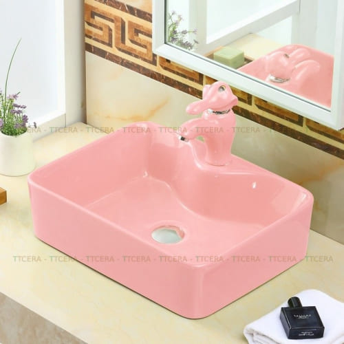 Chậu Lavabo Trẻ Em Màu Hồng TTCERA LBTE-002H