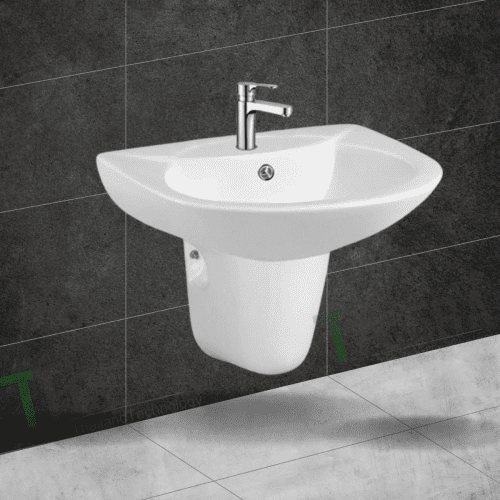 Chậu Lavabo Treo Tường Có Chân TTCERA LB33