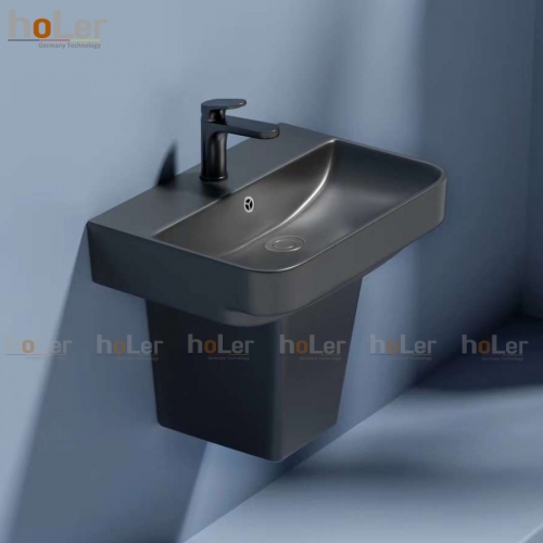 Chậu Lavabo Treo Tường Màu Đen Holer HL-LB414