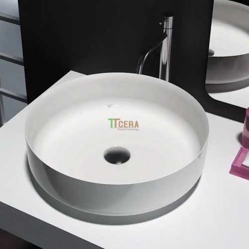 Chậu Lavabo Tròn Trắng Đặt Bàn TTCERA LB161