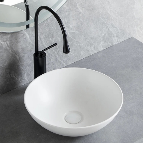 Chậu Lavabo Tròn Trắng Đặt Bàn TTCERA LB163