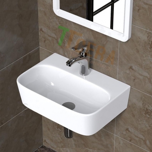 Chậu Lavabo Vuông Treo Tường TTCERA LB162