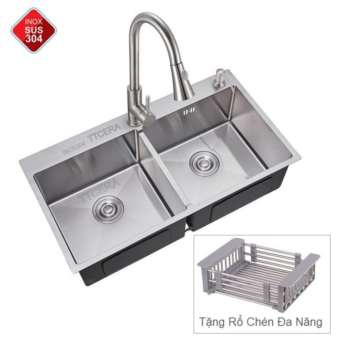 Chậu Rửa Chén INOX 304 TTCERA CR902 - 8245