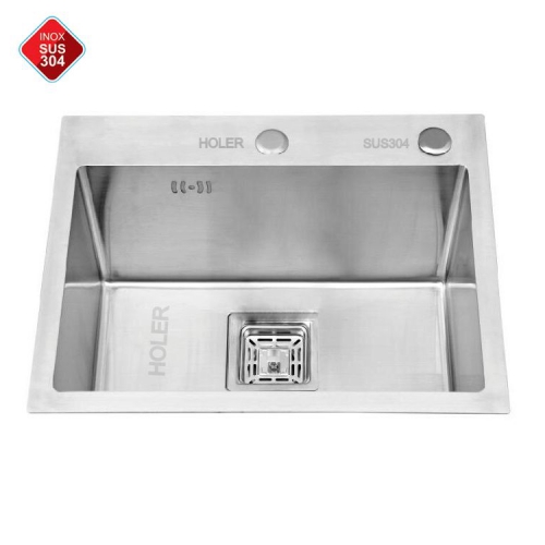 Chậu Rửa Chén Xả Vuông 1 Hộc Holer Inox SUS304 HLCRV709-6045