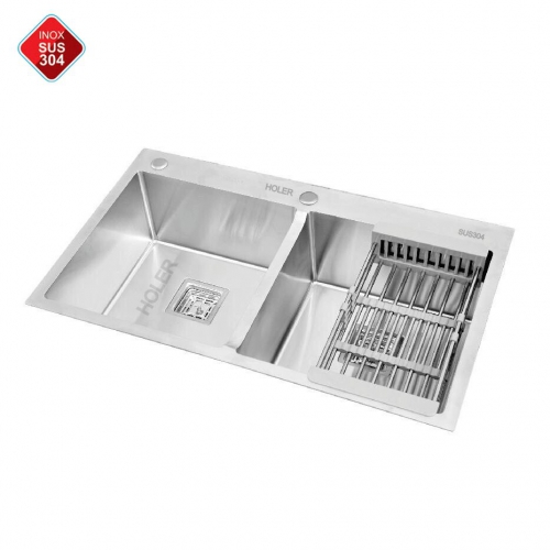 Chậu Rửa Chén Xả Vuông Holer Inox SUS304 HLCRV710-8245