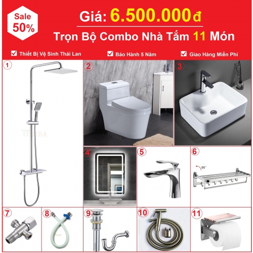 Combo Nhà Vệ Sinh Trọn Bộ 11 Món 6.5 Triệu CB11-6500