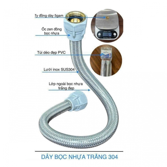 Dây Cấp Nước Sen Vòi Chịu Áp Suất Lớn TTCERA DC07