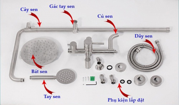 Hướng dẫn chi tiết cách lắp đặt sen cây tắm đứng