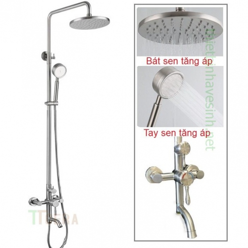 Sen Cây Nóng Lạnh Tròn Tâm Inox 304 Tăng Áp TTCERA SC138