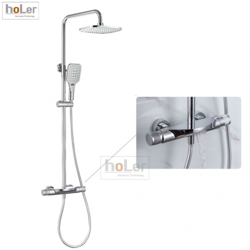 Sen Cây Tắm Đứng Chỉnh Nhiệt Đồng Thau Crom Holer HL245