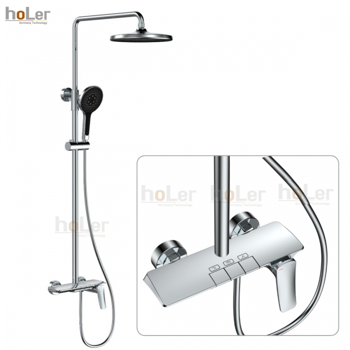 Sen Cây Tắm Đứng Đồng Thau Crom Holer HL2119