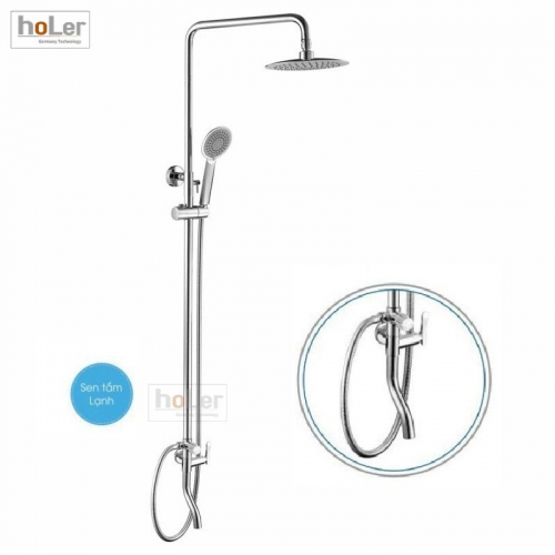 Sen Cây Tắm Đứng Lạnh Đồng Thau Crom Holer HL288