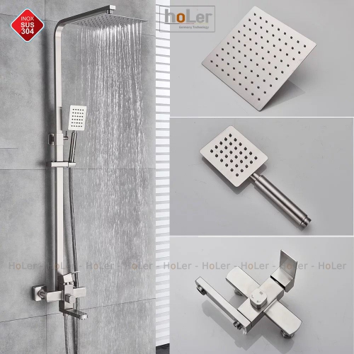 Sen Cây Tắm Đứng Nóng Lạnh Inox SUS 304 Holer HL259