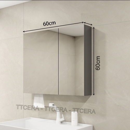 Tủ Gương Lavabo Nhựa 2 Cánh PVC Đặc TTCERA TG09