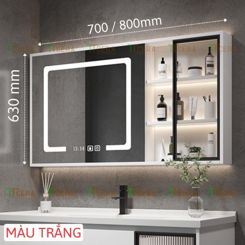 Tủ Gương Lavabo Nhựa PVC Cánh Led TTCERA TG11