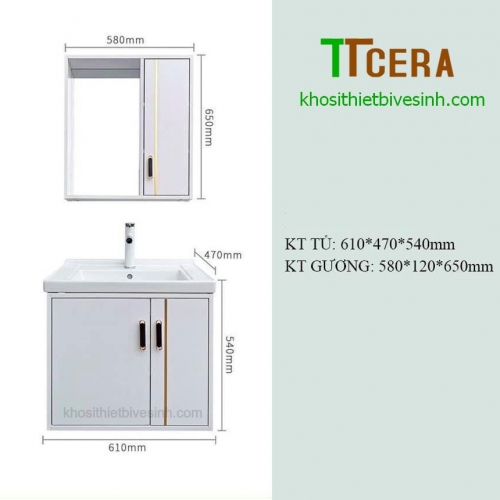 Tủ Lavabo Gỗ Chống Ẩm TTCERA TLVB26