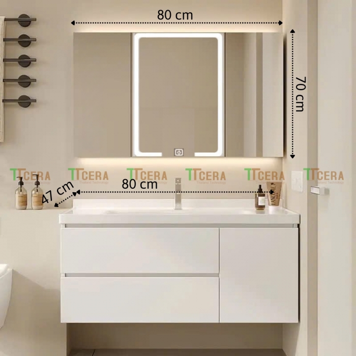 Tủ Lavabo Nhựa PVC Đặc TTCERA TLVB177