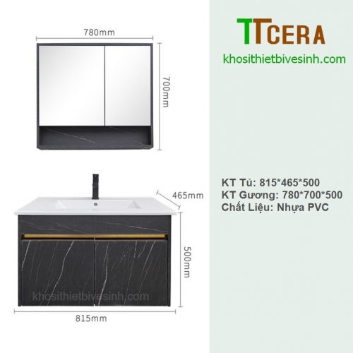 Tủ Lavabo Nhựa PVC TTCERA TLVB28