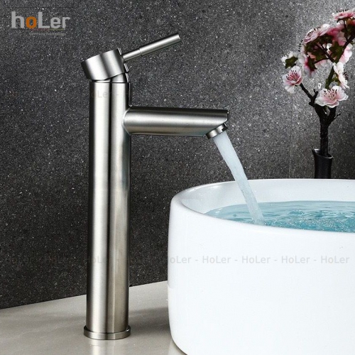 Vòi Lavabo 30cm Nóng Lạnh INOX 304 Holer HL-LB665