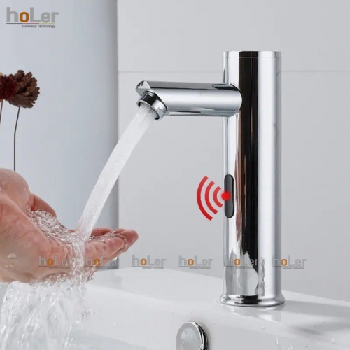 Vòi Lavabo Cảm Ứng Đồng Thau Mạ Crome HoLer HL-LB684