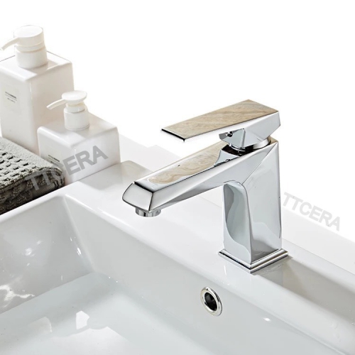 Vòi Lavabo Đồng Thau Mạ Crom Nóng Lạnh LB257