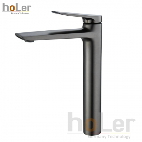 Vòi Lavabo Lạnh 30cm Đồng Sơn Tĩnh Điện Xám Holer HL-LB6101