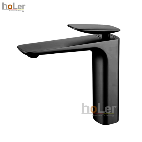 Vòi Lavabo Lạnh Đồng Sơn Tĩnh Điện Đen Holer HL-LB692