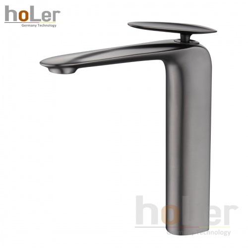 Vòi Lavabo Nóng Lạnh Đồng Sơn Tĩnh Điện Xám Holer HL-LB653