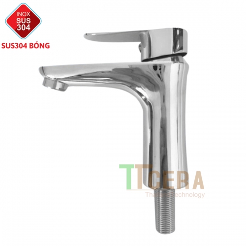 Vòi Lavabo Lạnh Inox 304 Bóng Gương TTCERA LB273