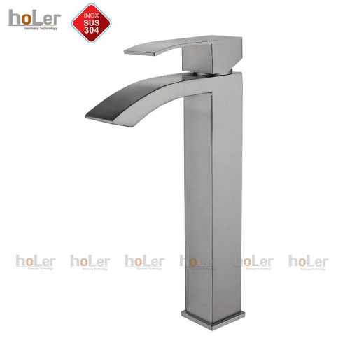 Vòi Lavabo Nóng Lạnh 30cm INOX Sus304 Holer HL-LB673