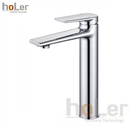 Vòi Lavabo Nóng Lạnh Đồng mạ Crome Cao 30cm Holer HL-LB6102