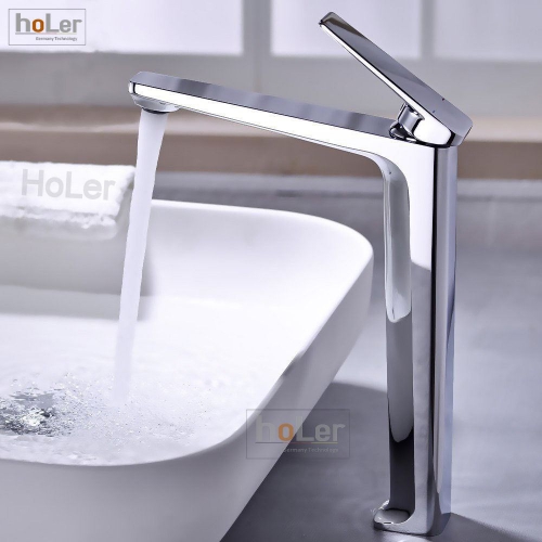 Vòi Lavabo Nóng Lạnh Đồng mạ Crome Cao 30cm Holer HL-LB624