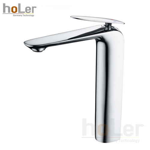 Vòi Lavabo Nóng Lạnh Đồng mạ Crome Cao 30cm Holer HL-LB658