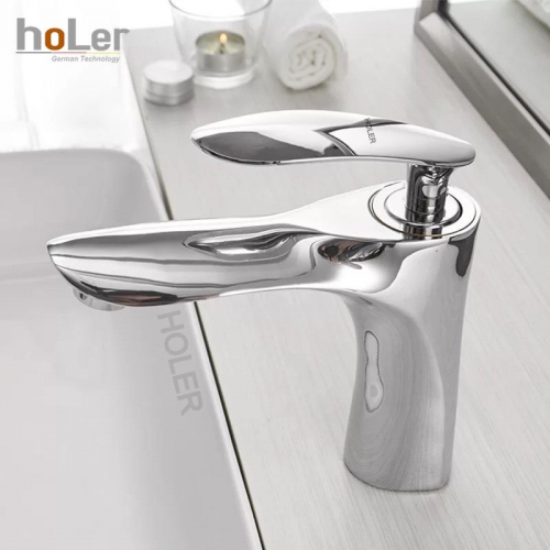 Vòi Lavabo Nóng Lạnh Đồng mạ Crome Holer HL-LB600