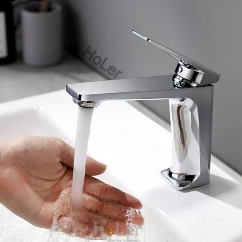 Vòi Lavabo Nóng Lạnh Đồng mạ Crome Holer HL-LB623