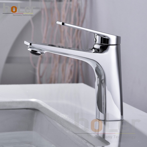 Vòi Lavabo Nóng Lạnh Đồng mạ Crome Holer HL-LB633