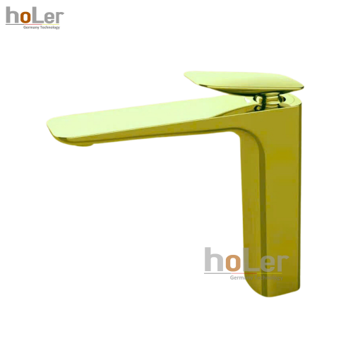 Vòi Lavabo Nóng Lạnh Đồng Mạ Vàng Holer HL-LB693