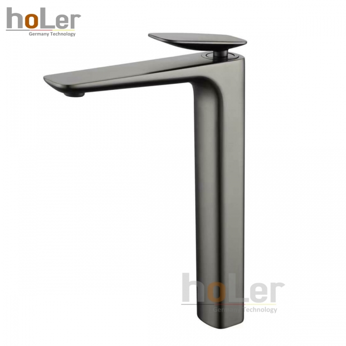 Vòi Lavabo Nóng Lạnh Đồng Sơn Tĩnh Điện Xám Holer HL-LB6106