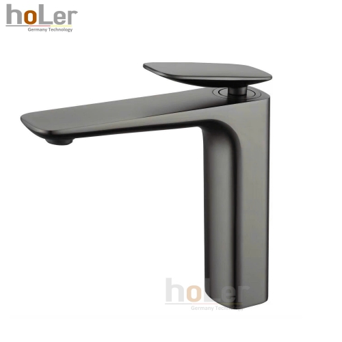 Vòi Lavabo Nóng Lạnh Đồng Sơn Tĩnh Điện Xám Holer HL-LB701